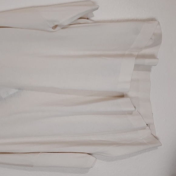 NEW Neiman Marcus Cashmere Sweater Oversized V-Neck White Cream L-XL - Picture 3 of 16